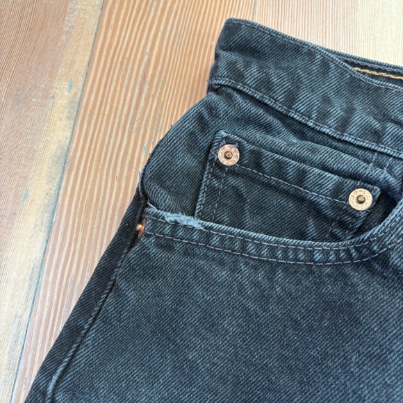 Vintage Levi’s 512 Black Denim Straight Leg Jeans - Picture 6 of 11